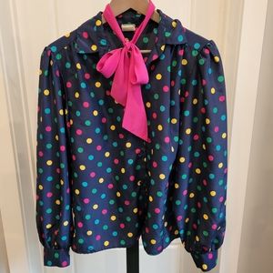 Vintage Blouse - Elite - made in Canada - size 14 (fits large)